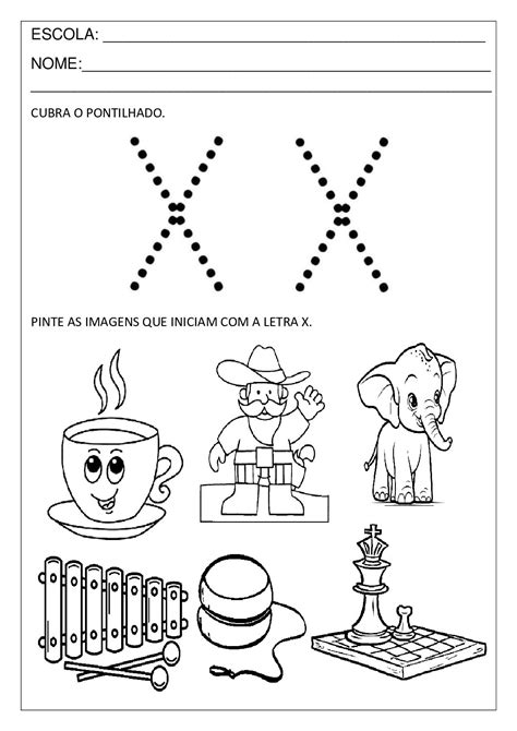 Atividades Com A Letra X Para Educação Infantil - 5