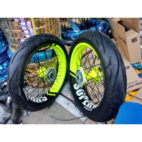 Jual Paket Velg Supermoto Klx Dtracker Costume Tulisan