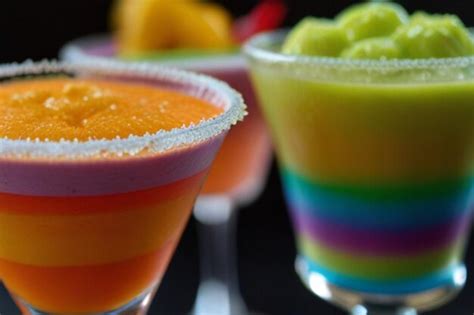 Tentaciones Tropicales Sherbet Arco Iris Vibrante Y Margarita Mangonada