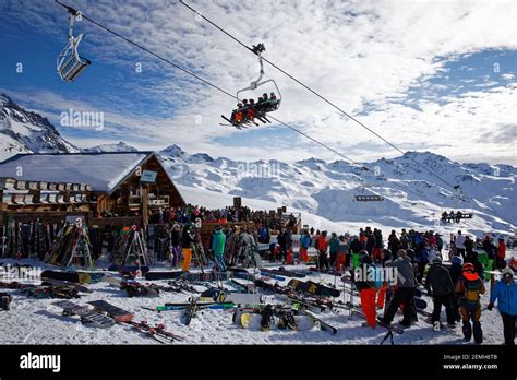 Val Thorens France March Situed On A Slope In Val Thorens