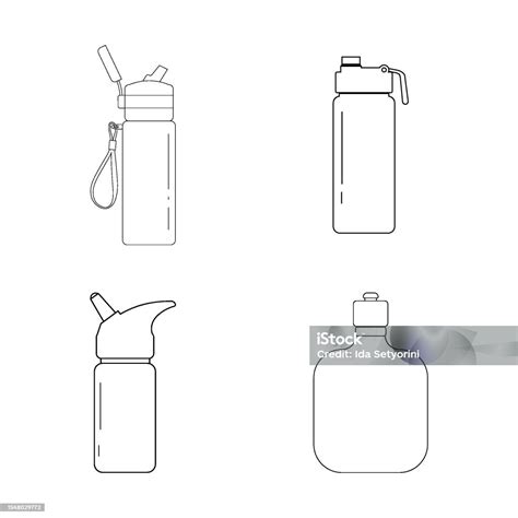 Vektor Ikon Botol Air Minum Ilustrasi Stok Unduh Gambar Sekarang