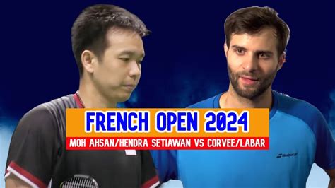 HENDRA SETIAWAN MOHAMMAD AHSAN VS LUCAS CORVEE RONAN LABAR BADMINTON