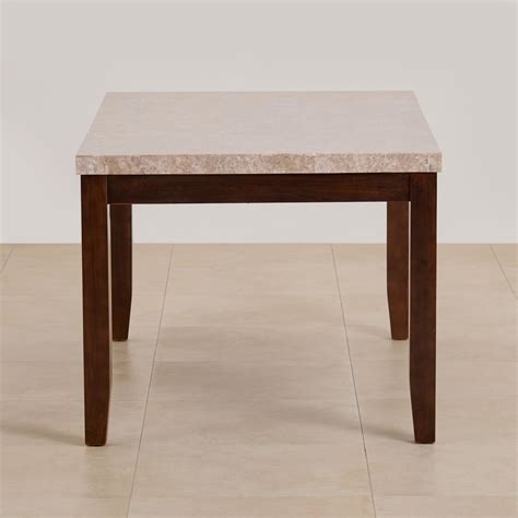 Buy Refurbished Oxville Marble Top Seater Dining Table Brown From