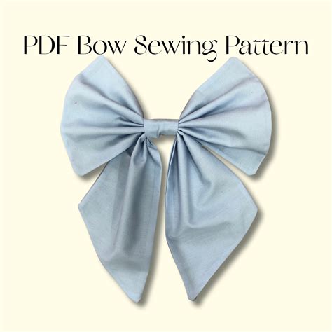 PDF Basic Bow Sewing Pattern Bow Pattern Gifts To Sew Etsy