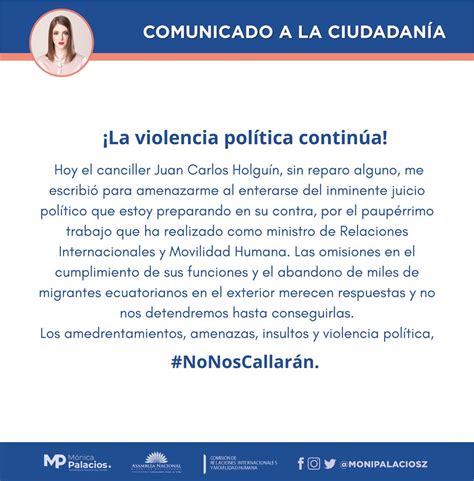 Monica Palacios On Twitter Comunicado A La Ciudadan A Este Es El