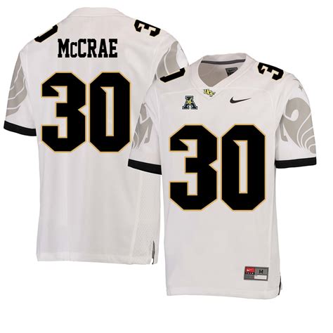 Mens Ucf Knights 30 Mccrae White Limited Custom Jersey