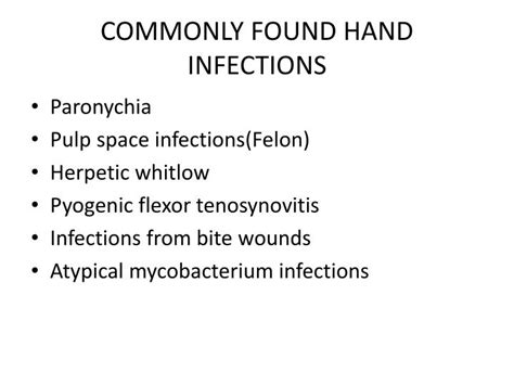 PPT - HAND INFECTIONS PowerPoint Presentation - ID:2323448