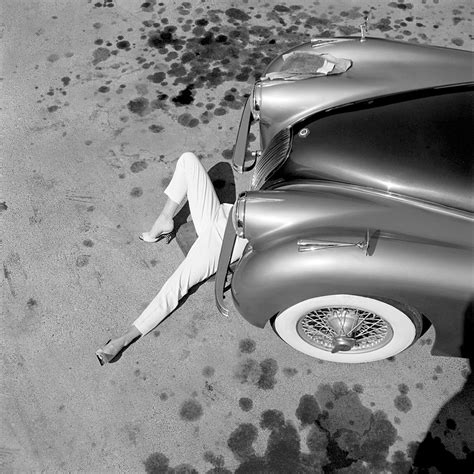 Th Century Man Mamie Van Doren With Her Jaguar Xk Drophead