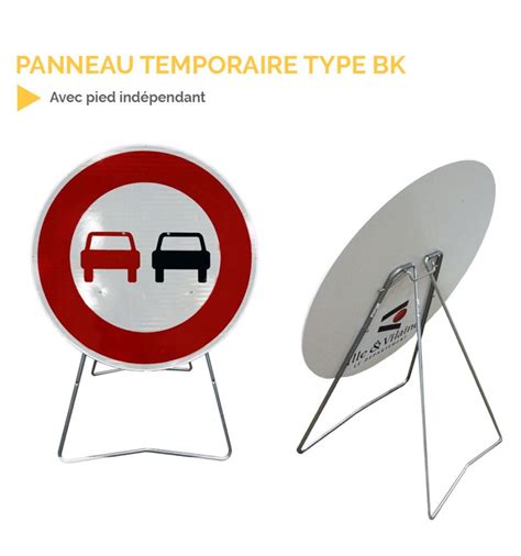 BK6A1 Panneau temporaire stationnement interdit dès 37 49 HT