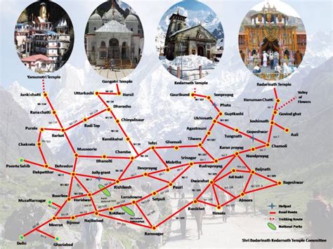 Char Dham Yatra Map | Char Dham Map Uttarakhand India Uttaranchal