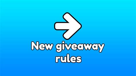 New Giveaway Rule YouTube