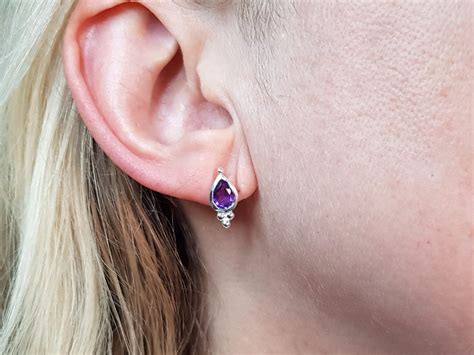 Ohrringe Amethyst Facettiert Silber Paar Steinzauber