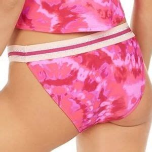 Hula Honey Swim Hula Honey Berry Pink Tiedye Bikini Swim Bottom