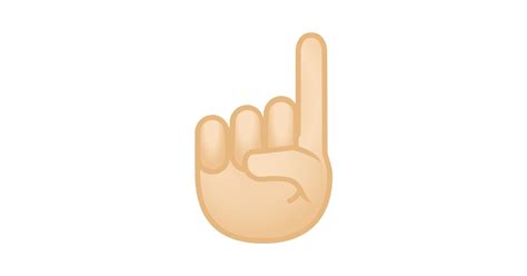 Nach Oben Weisender Zeigefinger Von Vorne Helle Hautfarbe Emoji