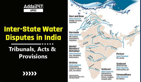 Inter State Water Disputes In India Tribunals Acts And Provisions