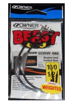 Owner Beast Hook W Twistlock Weighted By 316 Lure Co Lure