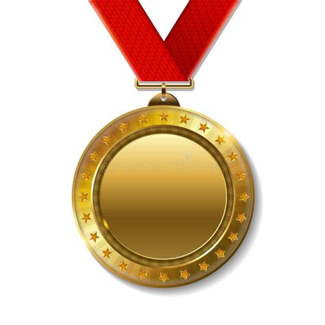 Set Of Realistic 3d Champion Realistic 3d Gold Trophy Award Medals For