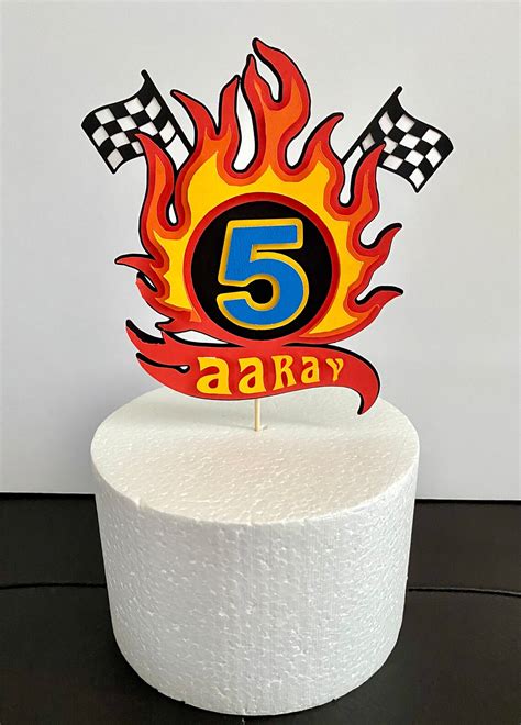 Car Cake Topper Birthday Cake Topper Hotwheels Cake Topper Race Car