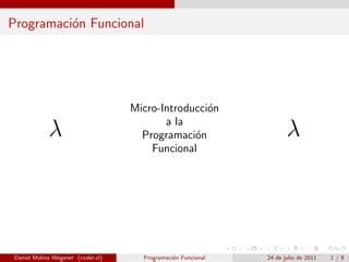 Micro Introducci N A La Programacion Funcional Ppt