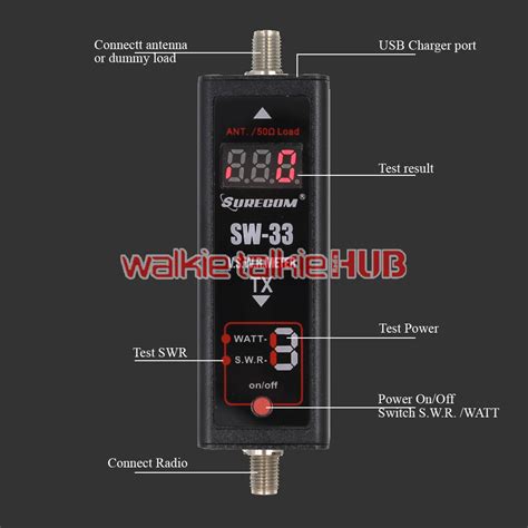 Surecom Sw Digital Vhf Vhf Mhz Power S W R Meter Two Way