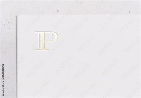 Logo Mockup Gold Hot Foil Paper Textrure Template Effect Stock Template Adobe Stock