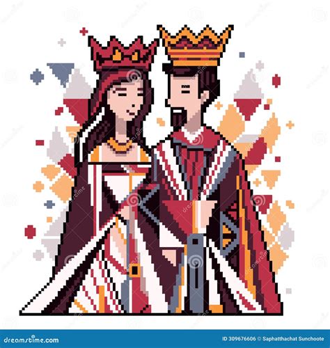 Pixel Art Royal Crown Luxury Vector Illustration Cartoondealer