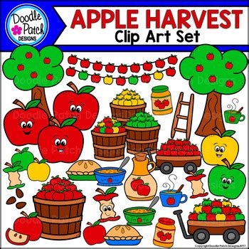 Apple Harvest Clip Art Set - Doodle Patch Designs by Doodle Patch Designs