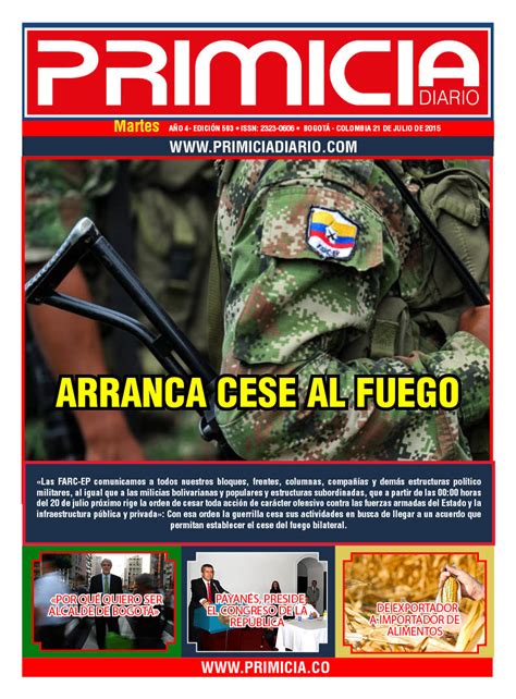 Primicia Portada De Julio Primicia Diario