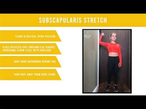 Subscapularis Stretch Doorframe Youtube