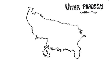 How To Draw Map Of Uttar Pradesh Up Map Drawing Youtube