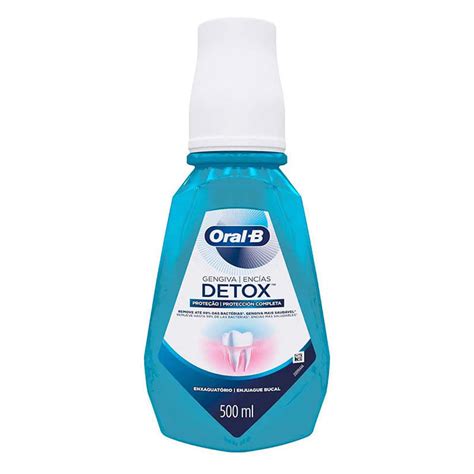 Enxaguante Bucal Para Gengivite - Enxaguante Bucal Oral-B Gengiva Detox 500ml | Compre na Drogal