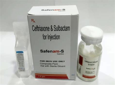 Safenam S Inj Ceftriaxone And Sulbactam Injection At Rs Vial