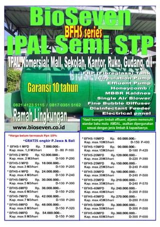 Update Ags Pricelist Bioseven Septic Tank Bfs Bfh Series Pdf