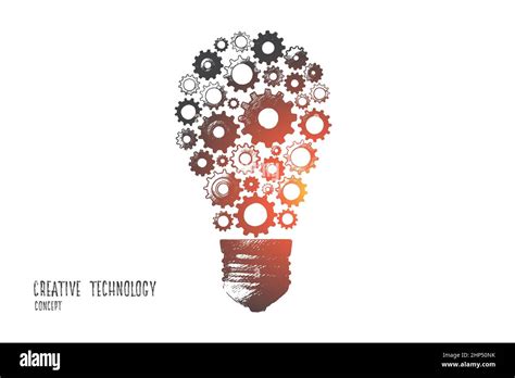 Creative Technology Concept Hand Drawn Isolated Vector Stock Vector