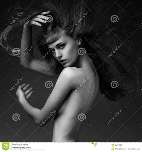 Erotic Portrait Of Nude Beautiful Woman Stock Image Image Of Girl Blond