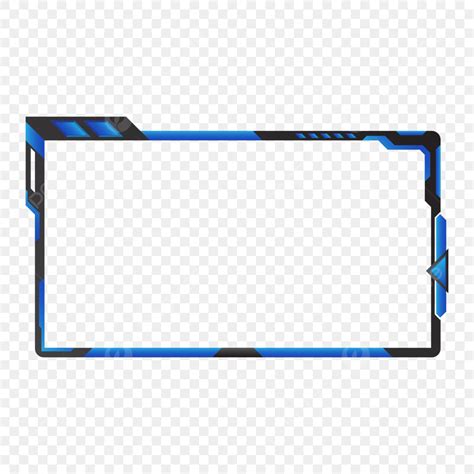 Frame Psd Clipart Transparent Background, Twitch Stream Overlay Facecam Frame Blue Gradient Psd ...