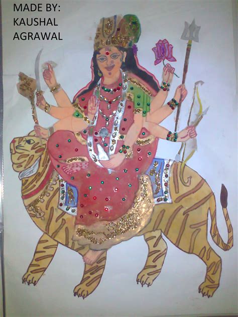 Watercolor Painting Of Maa Durga Desi Painters