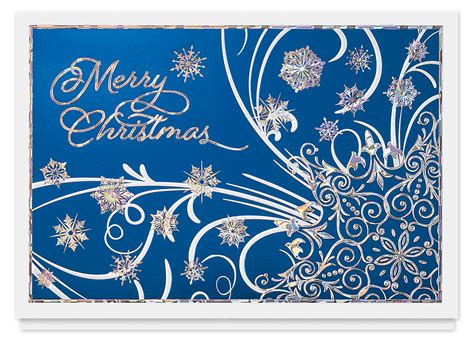 Burst Of Blue Christmas Card 305121 The Gallery Collection Blue