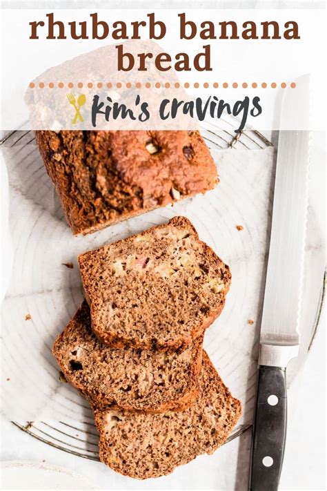 Healthy Rhubarb Banana Bread Kim S Cravings