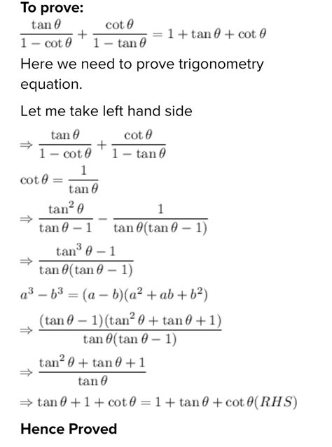 Prove Lhs Rhs Pls Maths Introduction To Trigonometry