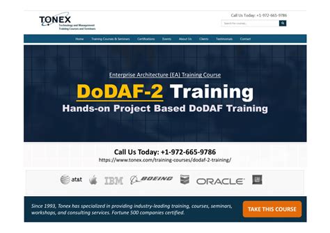 PDF DoDAF 2 Training Hands On Project Based DoDAF Training