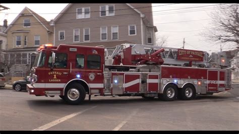 Passaic Nj Fire Department Brand New Ladder 1 Responding On Howe Ave