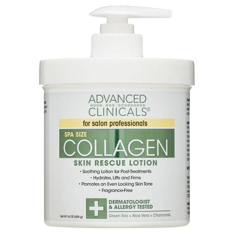 Advanced Clinicals Collagen Skin Rescue Lotion Hydrating Body Cream