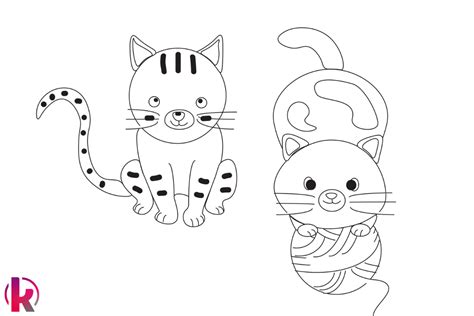 Katzen Ausmalbild Als Pdf Kostenlos Kribbelbunte Ausmalbilder