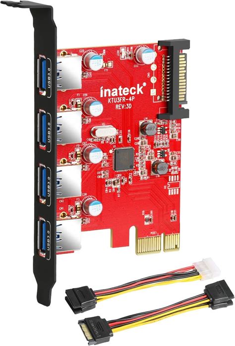 Inateck Superspeed 4 Ports Pci E To Usb 30 Expansion Card Interface