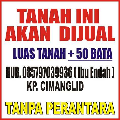 Contoh Iklan Jual Tanah Perumperindo Co Id