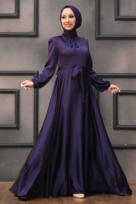 Long Purple Muslim Prom Dress 25130MOR Neva Style