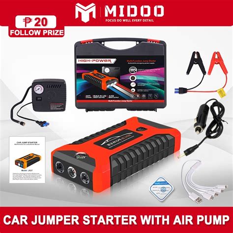 MIDOO Car Jump Starter 99800mAh Rechargeable Multi Function Emergency