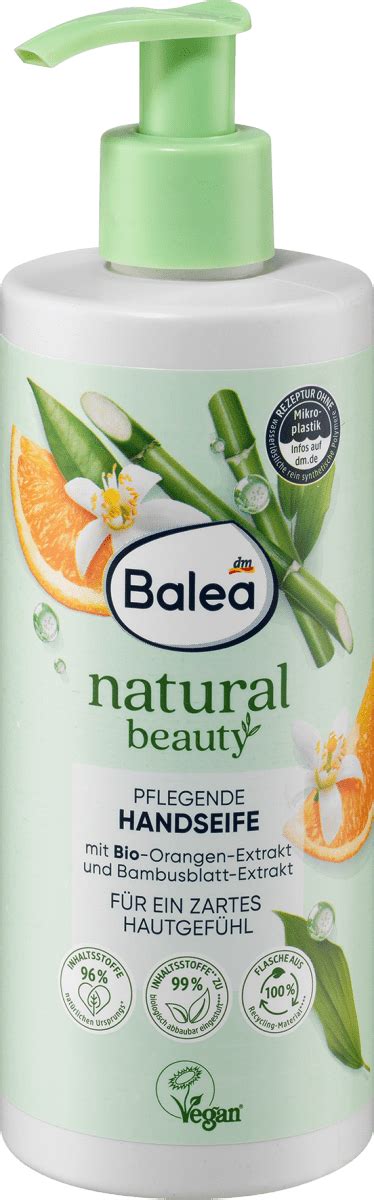 Balea Tekoče milo za roke Natural Beauty z izvlečkom bio pomaranče in