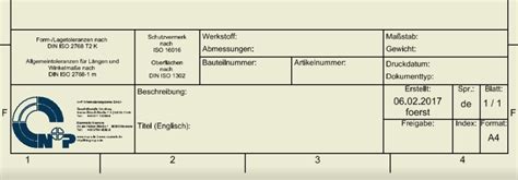 Schriftfeld Din En Iso Vorlage